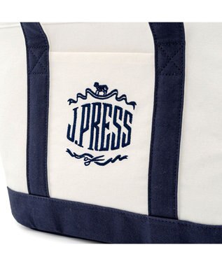 PET PARADISE J.PRESS キャンバス お散歩バッグ ホワイト×ネイビー