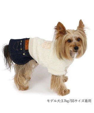 PET PARADISE Ｌｅｅ フリース スカートつなぎ小型犬 白~オフホワイト
