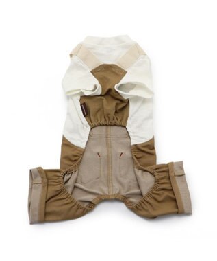 PET PARADISE 犬 服 夏服 パンツつなぎ 白 〔小型犬〕 重着風 ペットウエア ペットウェア ドッグウエア ドッグウェア ベビー 超小型犬 小型犬 ベージュ