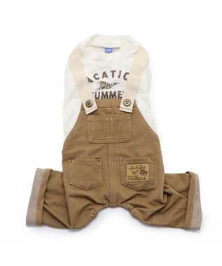 PET PARADISE 犬 服 夏服 パンツつなぎ 白 〔小型犬〕 重着風 ペットウエア ペットウェア ドッグウエア ドッグウェア ベビー 超小型犬 小型犬 ベージュ