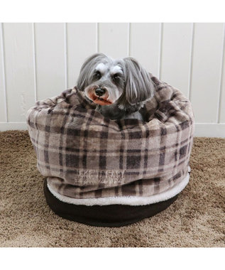 PET PARADISE ペットパラダイス 筒形寝袋 遠赤外線 《チェック柄》 42cm×70cm チェック柄