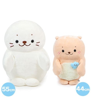 Mother garden しろたん らっこいぬ パペぐるみ 44cm 両手用 パペット ベージュ