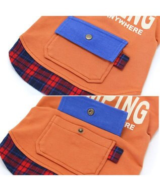 PET PARADISE 四角ポケット付きパーカー《オレンジ》【中型犬】【大型犬】 オレンジ