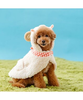 PET PARADISE ペットパラダイス 干支未ポンチョ 小型犬 ホワイト