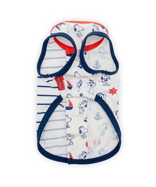 PET PARADISE スヌーピー 背中開き タンクトップ 《マリン柄》 小型犬 ネイビー