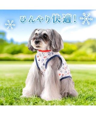 PET PARADISE スヌーピー 背中開き タンクトップ 《マリン柄》 小型犬 ネイビー