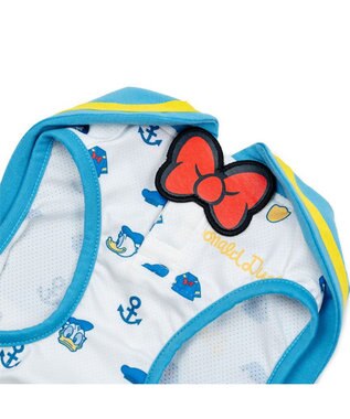 PET PARADISE ディズニー ドナルドダック お揃い エコメッシュ タンクトップ 小型犬 ホワイト×ブルー
