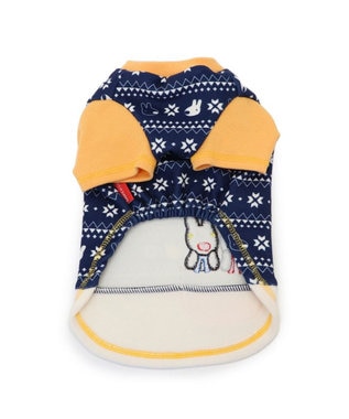 PET PARADISE リサとガスパール ペティヒートDAN Tシャツ 《雪柄》 小型犬 ネイビー