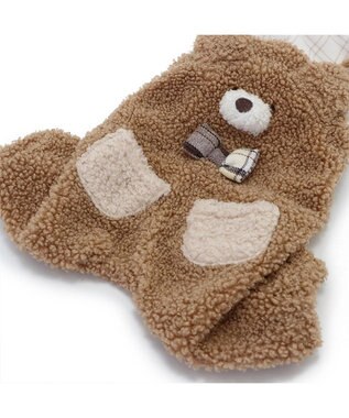 PET PARADISE ペットパラダイス パンツつなぎ くまちゃん 小型犬 茶系