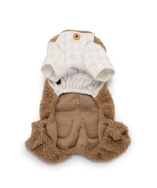 PET PARADISE ペットパラダイス パンツつなぎ くまちゃん 小型犬 茶系