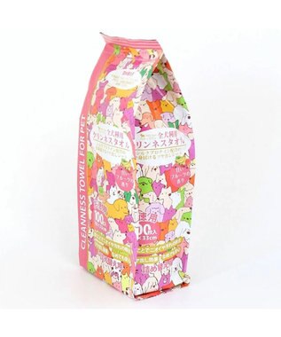 PET PARADISE クリンネスタオル お徳用 詰め替え用 全犬種用 100枚入り ピンク