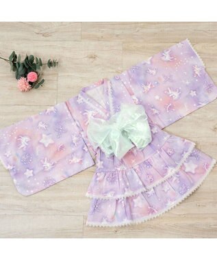 Mother garden 2025 マザーガーデン ユニコーン 浴衣ドレス 《ミルキーウェイ》 95～100cm / 105～110cm ミルキーウェイ