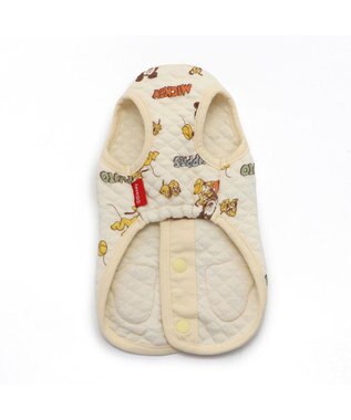 PET PARADISE ディズニー ミッキー&プルート 背中開き キルトベスト 小型犬 ベージュ