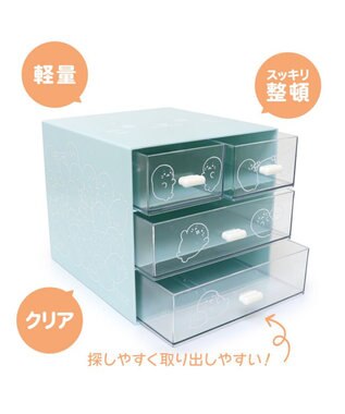 Mother garden しろたん 卓上収納 ボックス 3段 引き出し 15.3×14.5cm -