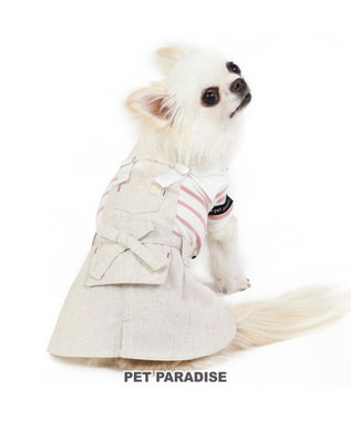 犬の服 犬 パンツ つなぎ 【小型犬】 2way ブラウン / ホワイト / PET