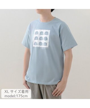 Mother garden しろたん Ｔシャツ 半袖 《いろんなおかお》 ユニセックス ブルーグレー色