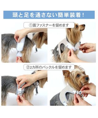 PET PARADISE リサとガスパール 保冷剤付き クール ハーネス 《シトラス柄》 ３Ｓ 小型犬 ベージュ