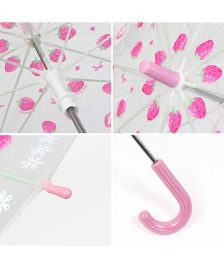 Mother garden マザーガーデン 透明 長傘 子供用 50㎝ 《 ユニコーン / 野いちご 》 野いちご