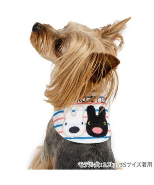 PET PARADISE リサとガスパール クールバンダナ 《ボーダー》 小型犬 ホワイト
