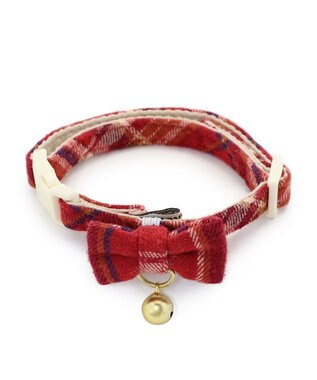 PET PARADISE 猫用 首輪 タータンチェック 【小】 【中】  レッドチェック レッドチェック