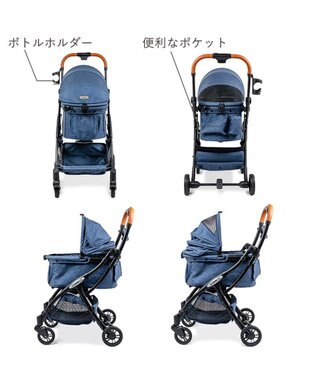 PET PARADISE smooca ネオ ワンロック ペットカート《デニム調》 インディゴブルー