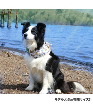 PET PARADISE スヌーピー サーフ柄 クールネック スヌード 《保冷剤付き》【中型犬】【大型犬】 カーキ