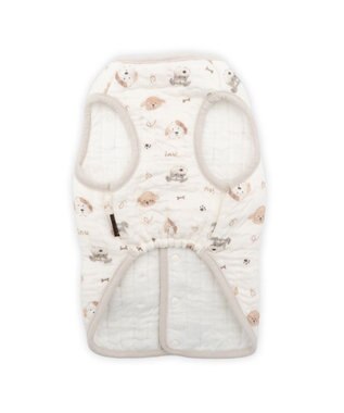 PET PARADISE ペットパラダイス ふわりと キルトベスト 《いぬ柄》 超小型犬 小型犬 ホワイト