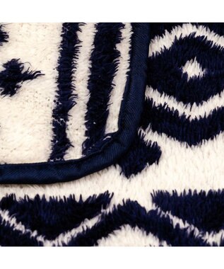 PET PARADISE ペットパラダイス ブランケット 《カントリー柄》 ホワイト×ネイビー