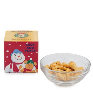 PET PARADISE クリスマス 雪だるまＢＯＸ 鶏ミンチビスケット 0