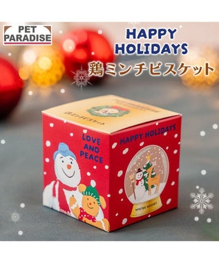 PET PARADISE クリスマス 雪だるまＢＯＸ 鶏ミンチビスケット