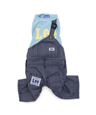 PET PARADISE Lee ワンショルダー パンツつなぎ 《ヒッコリー》 小型犬 ライトブルー