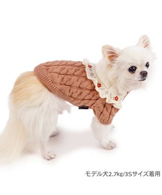 PET PARADISE ペットパラダイス バイカラー ニット 《ピンク》 小型犬 ピンク