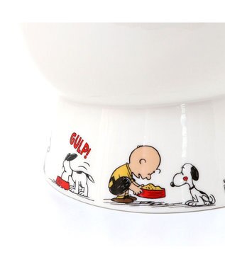 PET PARADISE スヌーピー 早食い防止 高さのある フードボウル ホワイト