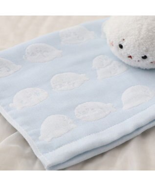 Mother garden しろたん いっぱい柄 6重ガーゼ フェイスタオル フェイスタオル