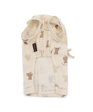 PET PARADISE ペットパラダイス 甚平 《くま いっぱい柄》 小型犬 ホワイト×ブラウン