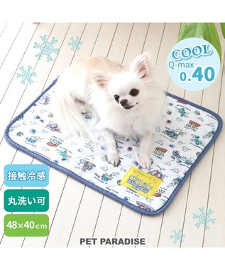 PET PARADISE ディズニー トイ・ストーリー エイリアン柄 柔らか クールマット (48×40cm) 紺(ネイビー・インディゴ)