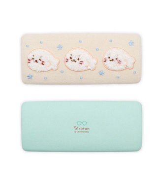 Mother garden しろたん クロス付 サガラ刺繍 眼鏡ケース 《しろたん》 単品 しろたん