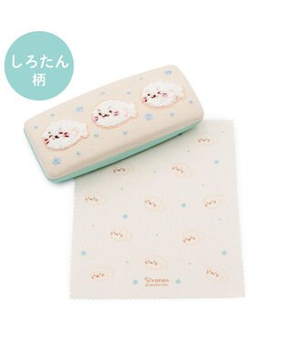 Mother garden しろたん クロス付 サガラ刺繍 眼鏡ケース 《しろたん》 単品