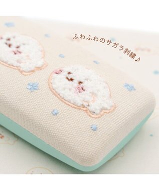 Mother garden しろたん クロス付 サガラ刺繍 眼鏡ケース 《しろたん》 単品 しろたん