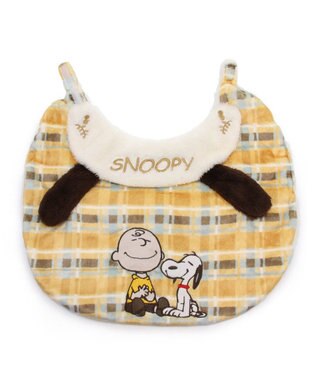 PET PARADISE スヌーピー ポンチョ 《にっこり チェック柄》中型犬 大型犬 黄