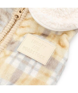 PET PARADISE スヌーピー ボア ジップベスト 《仲良し》 小型犬 ベージュ