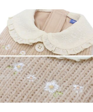 PET PARADISE ペットパラダイス カーディガン ワンピース 小型犬 ベージュ×ホワイト