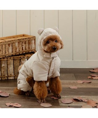 PET PARADISE ペットパラダイス くまちゃん 遠赤外線  綿入れ オール 小型犬 ベージュ