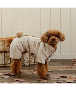 PET PARADISE ペットパラダイス くまちゃん 遠赤外線  綿入れ オール 小型犬 ベージュ