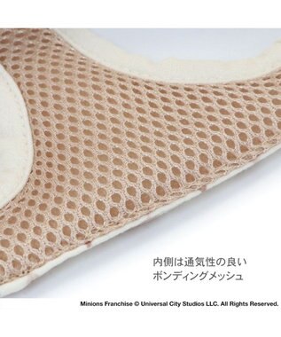 PET PARADISE ミニオン ティム ベストハーネス 《アーガイル》  中型犬 SM ベージュ