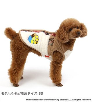 PET PARADISE ミニオン  ボブ＆ティム  背中開きベスト 小型犬 ベージュ