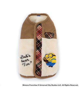 PET PARADISE ミニオン  ボブ＆ティム  背中開きベスト 小型犬 ベージュ