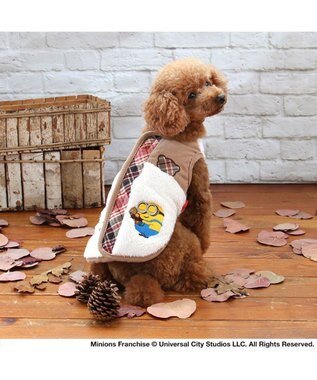 PET PARADISE ミニオン  ボブ＆ティム  背中開きベスト 小型犬 ベージュ