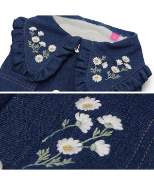 PET PARADISE ペットパラダイス 刺繍BIG襟 ジャケット 小型犬 ネイビー