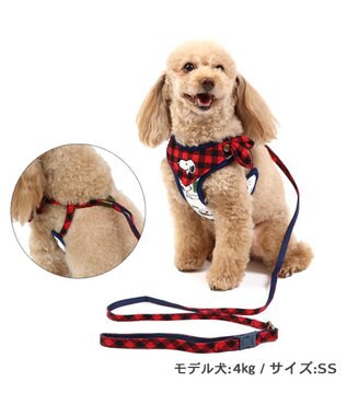 ペットパラダイス#SNOOPYハーネスと伸縮リードセット スヌーピー ハーネス＆リード 〔3S〕 反射 小型犬 / PET